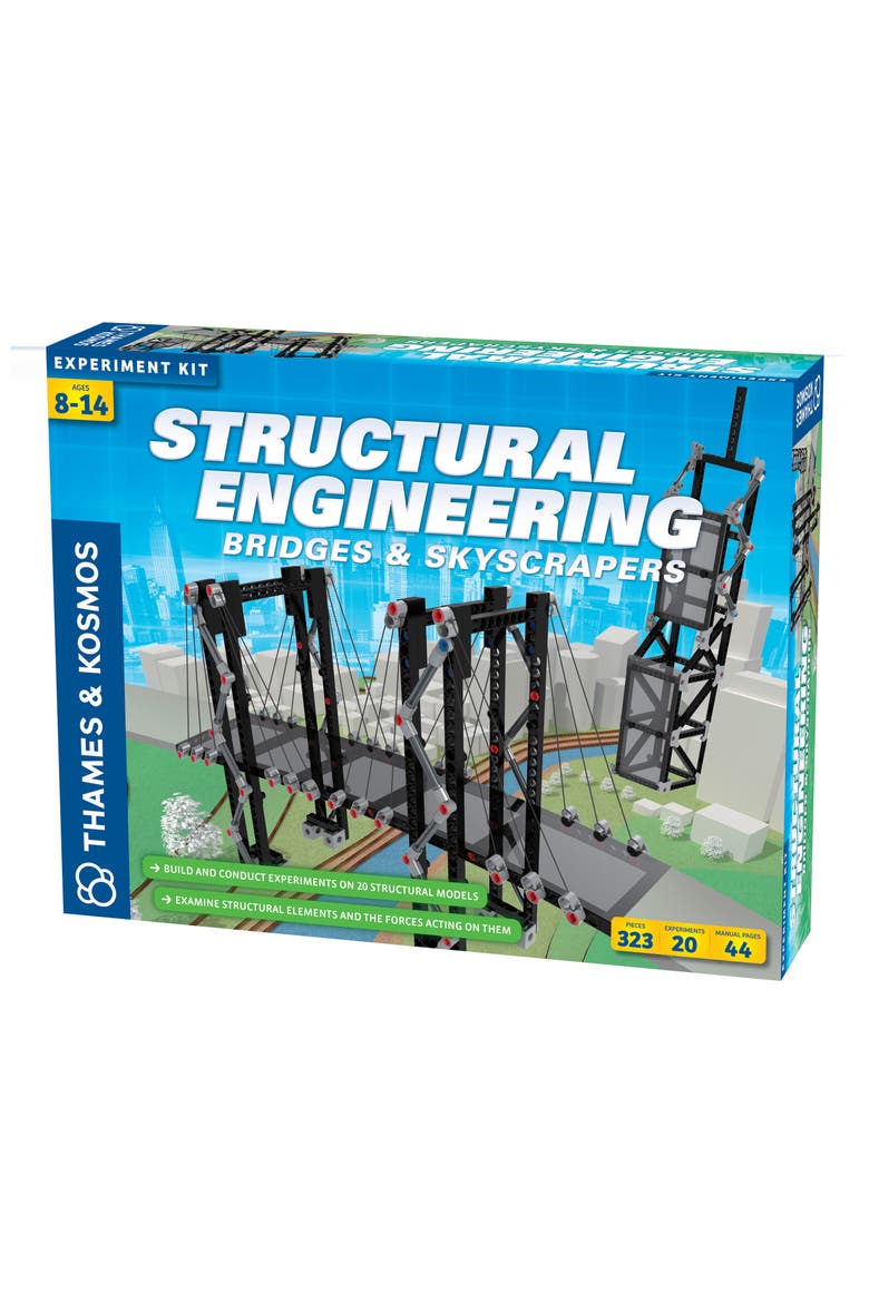 Structural Engineering 323-Piece Bridges & Skyscrapers Building Kit, Main, color, MULTI