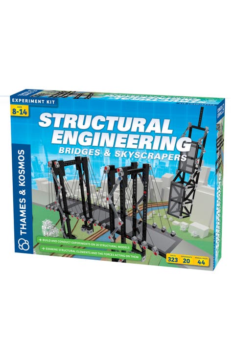 Structural Engineering 323-Piece Bridges & Skyscrapers Building Kit