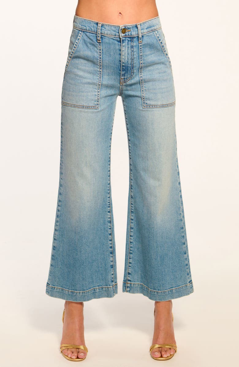 Ramy Brook Clifford Crop Wide Leg Flare Jeans, Main, color, 