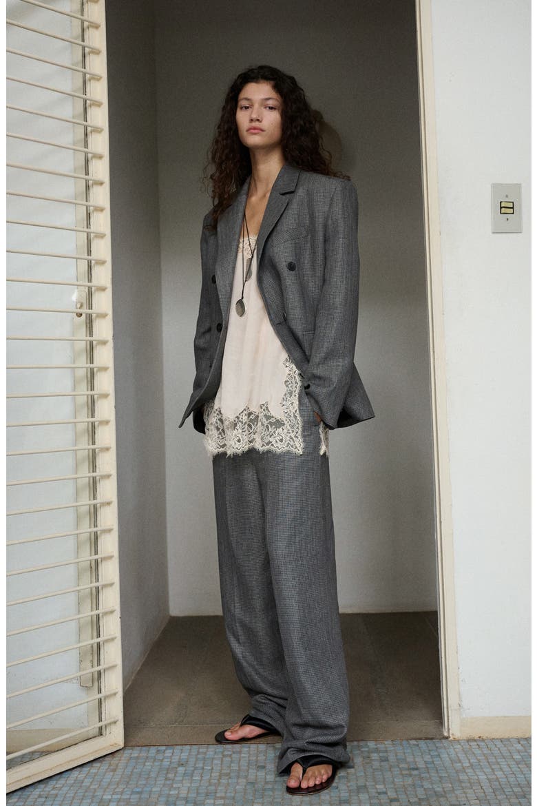 Double Breasted Suit Jacket, Alternate, color, BLACK