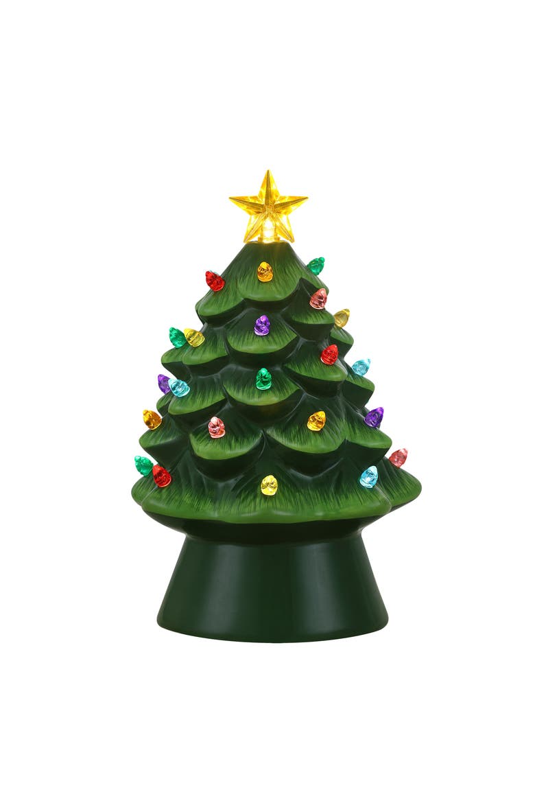 8 in. Nostalgic Ceramic Tree - Green, Main, color, Green