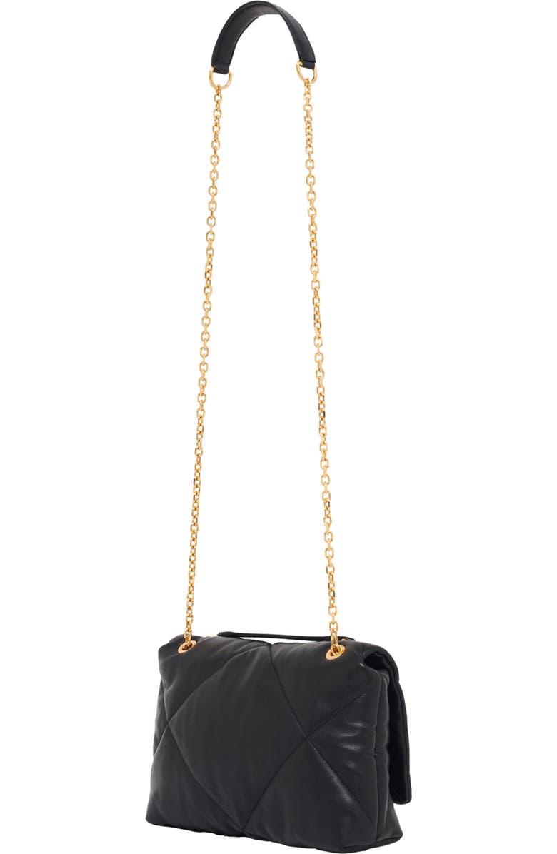 GERARD DAREL Fanny Quilted Leather Crossbody Bag, Alternate, color, Black