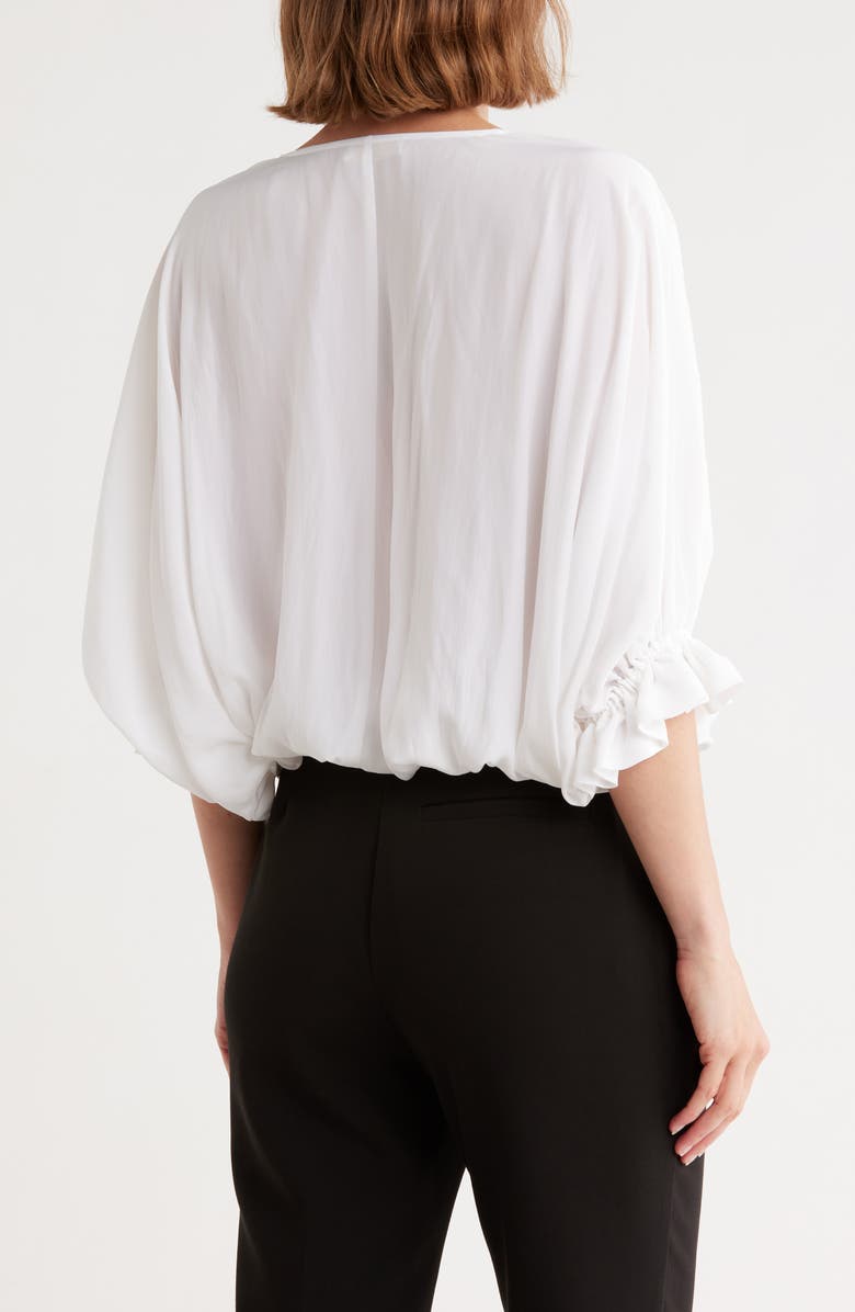 Ramy Brook Vina Balloon Sleeve V-Neck Top, Alternate, color, Ivory