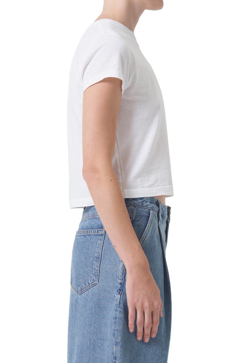 AGOLDE Adine Shrunken Supima<sup>®</sup> Cotton T-Shirt, Alternate, color, White