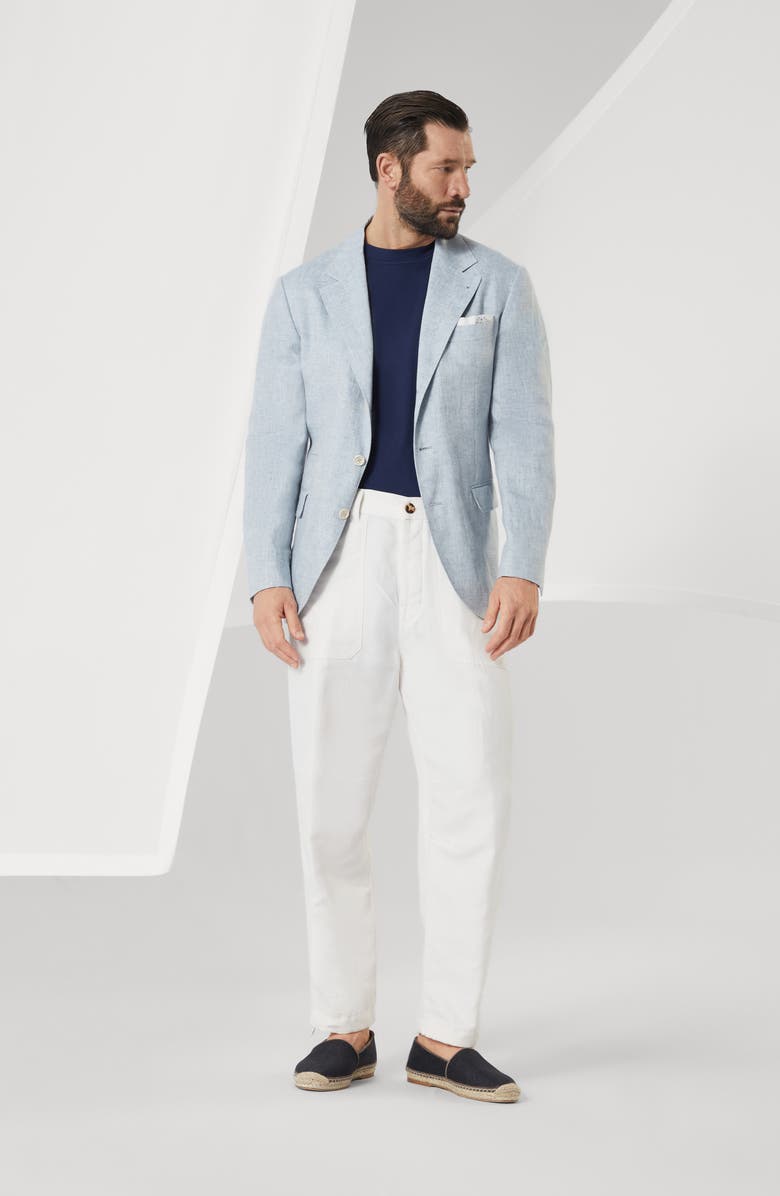 Brunello Cucinelli Jersey T-shirt with logo, Alternate, color, 