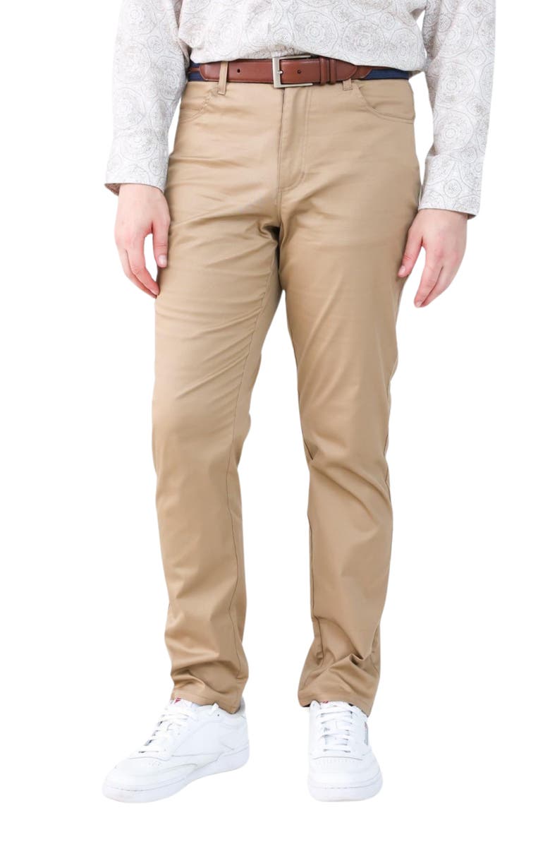 TailorByrd Stretch Cotton Chino Pants, Main, color, Khaki