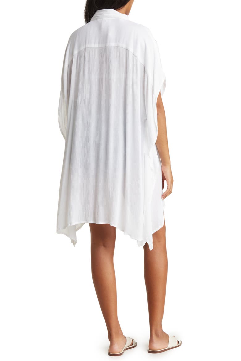 Sharkbite Button-Up Coverup, Alternate, color, WHITE