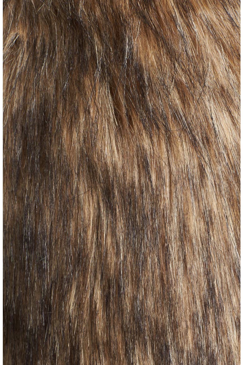 BB Dakota 'Perri' Faux Fur Collar Knit Vest, Alternate, color, BLACK
