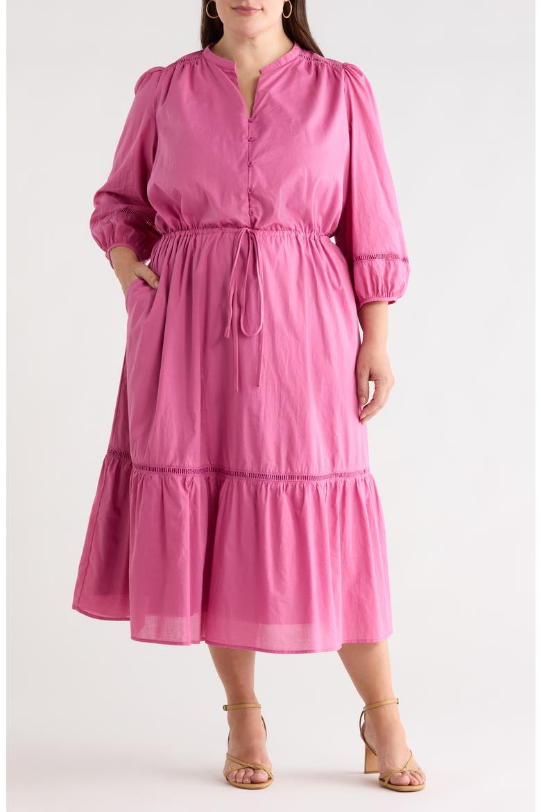 Harmy Long Sleeve Maxi Dress, Main, color, MAGENTA