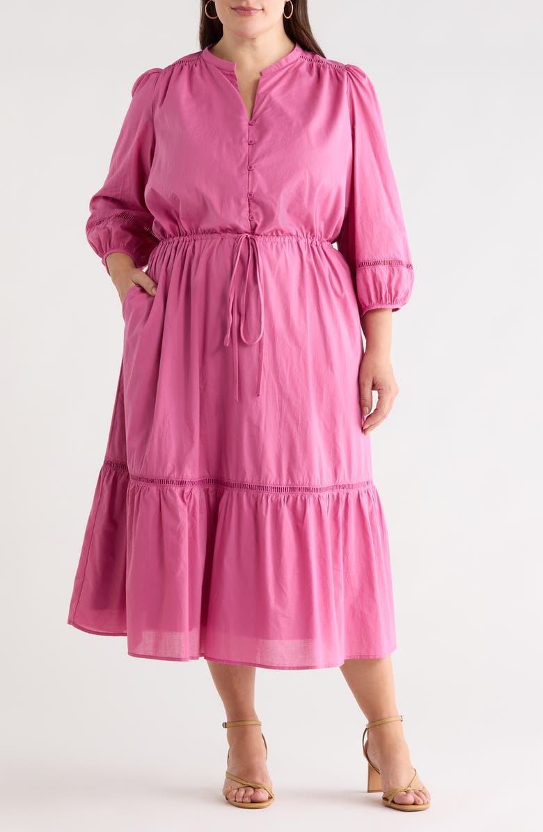 SUGARLIPS Harmy Long Sleeve Maxi Dress, Main, color, Magenta