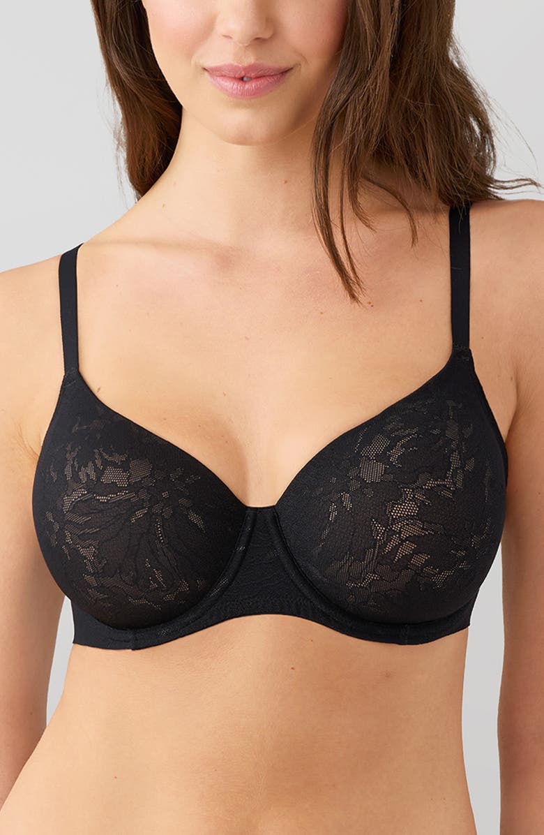 Wacoal Taking Sides Smoothing Underwire T-Shirt Bra, Alternate, color, Black