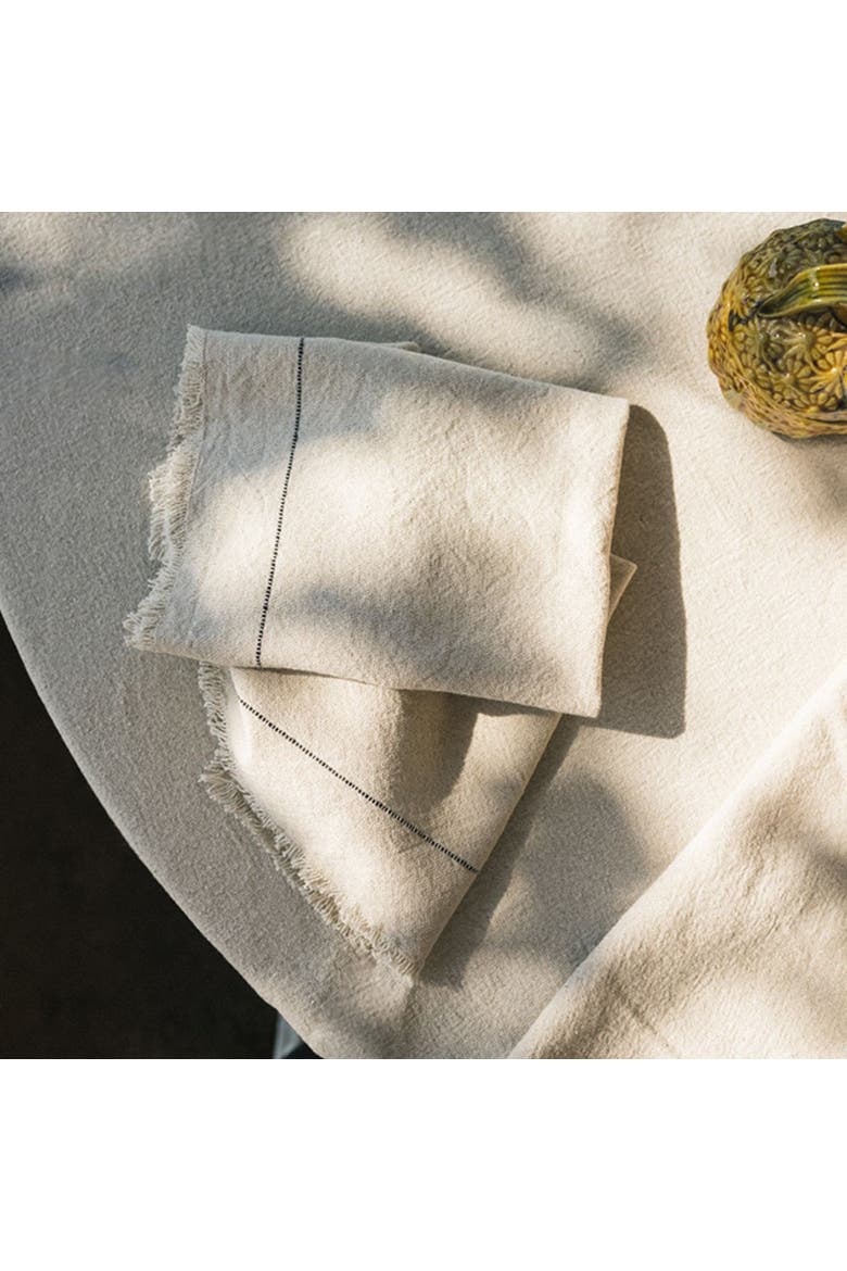 Set Of 4 Handloom Napkins Natural, Alternate, color, Coffee Bean, Natural