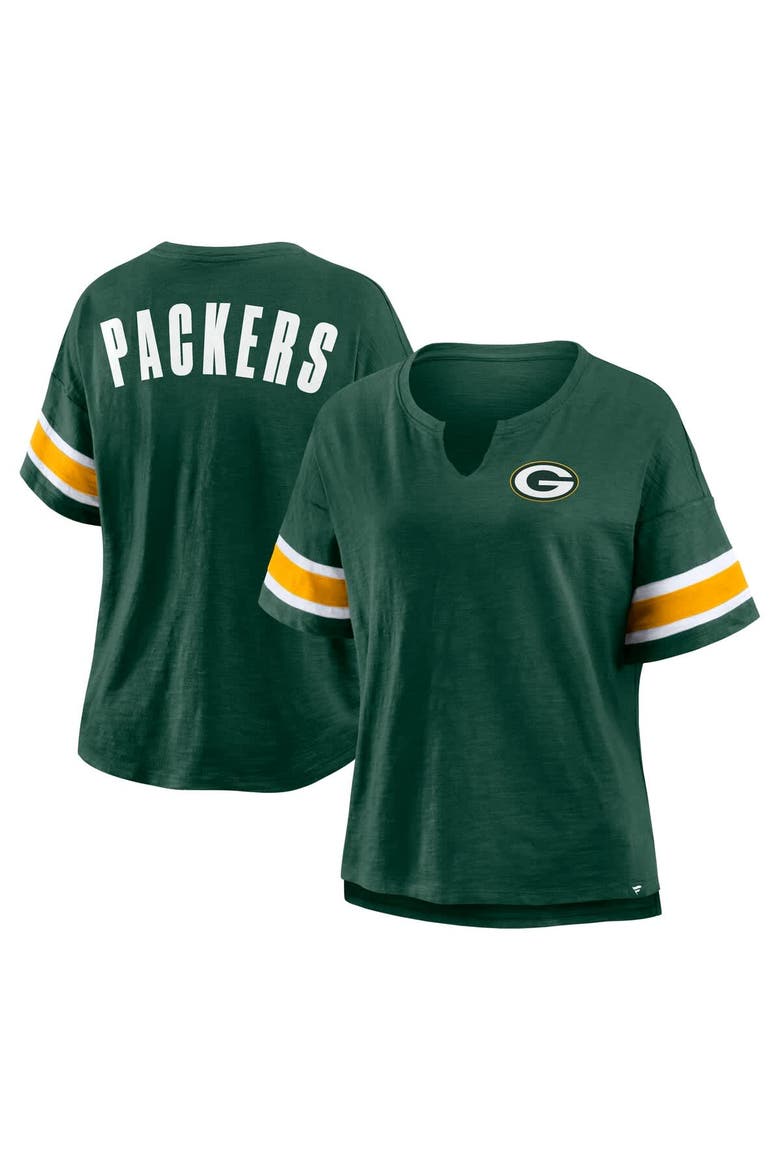 Women's Fanatics Green Green Bay Packers Redzone Curl Route T-Shirt, Main, color, Green