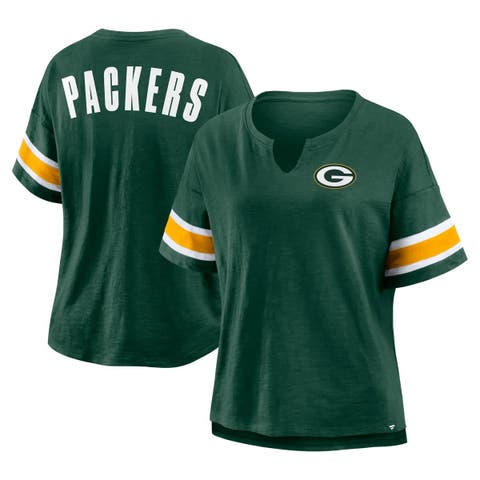 Women's Fanatics Green Green Bay Packers Redzone Curl Route T-Shirt