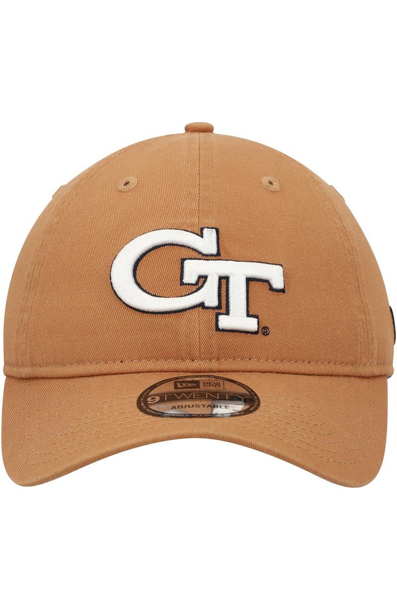 New Era Men's New Era Khaki Georgia Tech Yellow Jackets Core Classic 2.0 9TWENTY Adjustable Hat, Alternate, color,