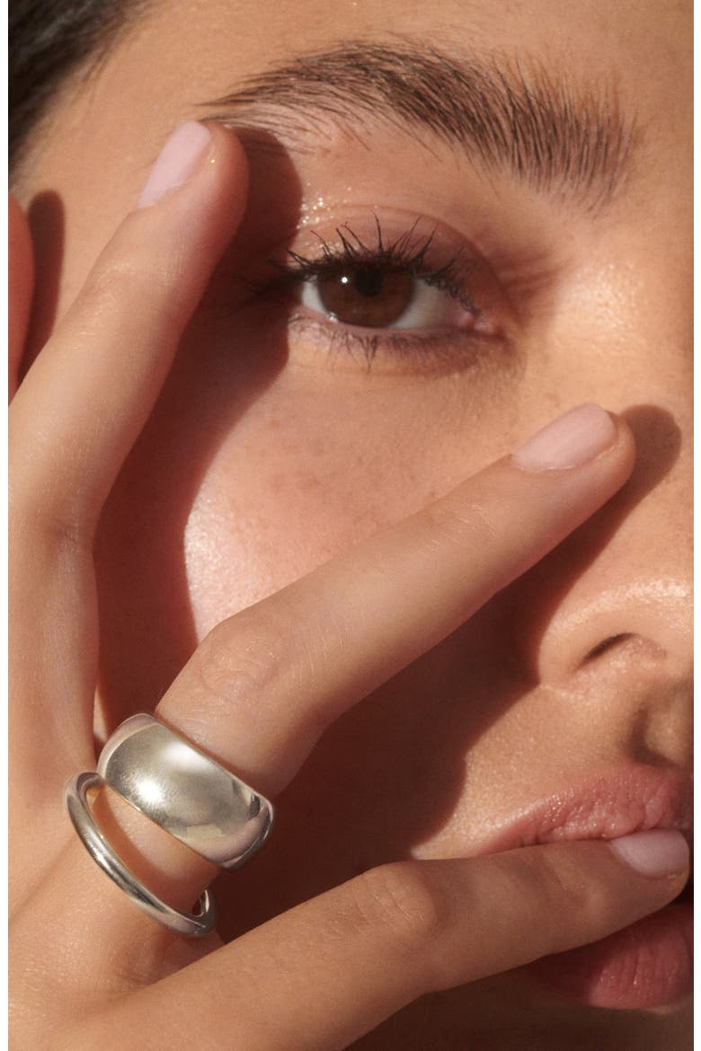 Halo Double Band Ring, Alternate, color, SILVER
