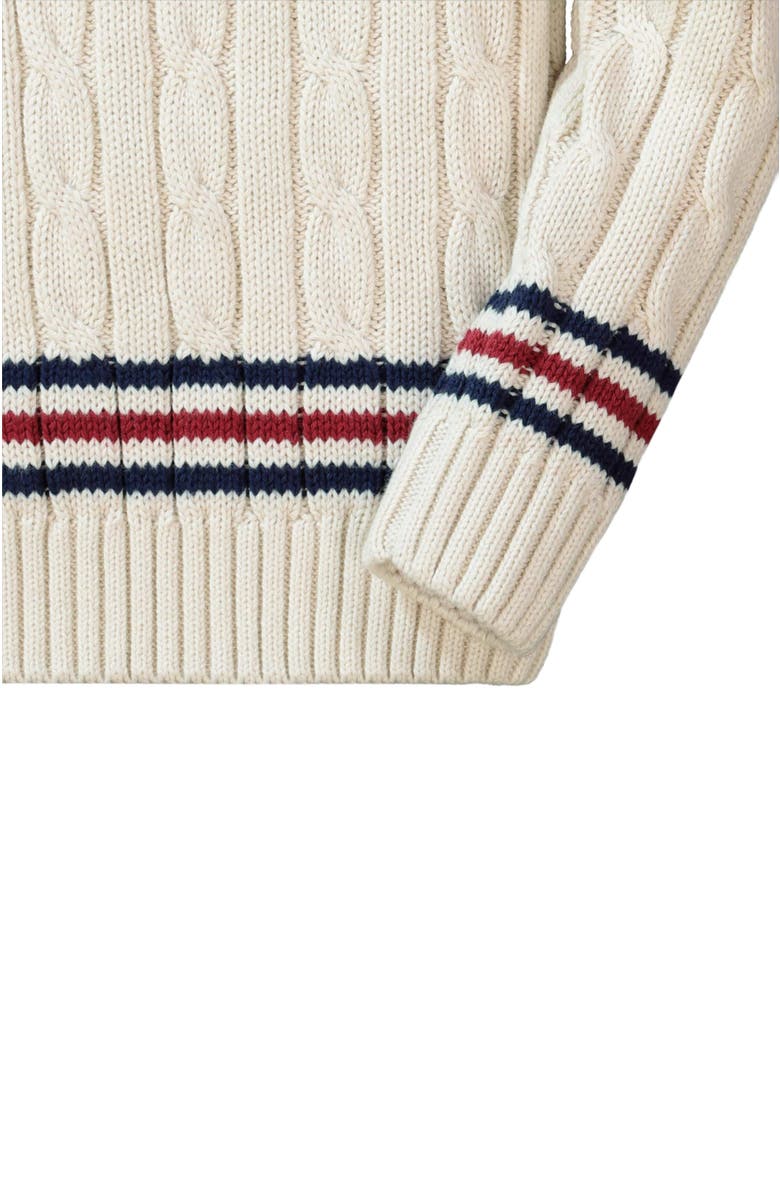 Hope & Henry Boys' V-Neck Cricket Sweater, Kids, Alternate, color, Antique White