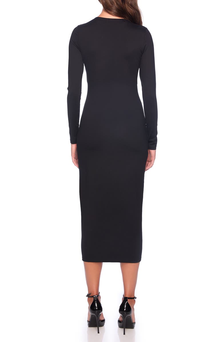 Susana Monaco Crewneck Long Sleeve Body-Con Midi Dress, Alternate, color, 