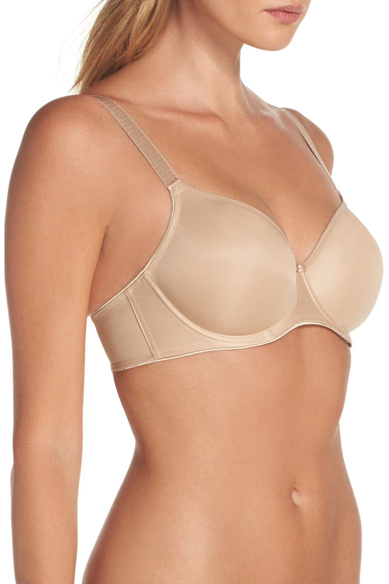 Seamless Underwire Balconette Bra, Alternate, color, NUDE
