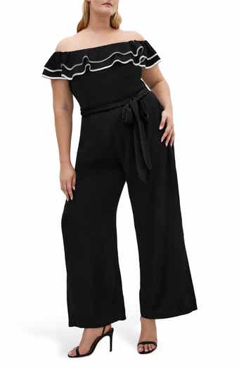 Demure Frill Off the Shoulder Jumpsuit