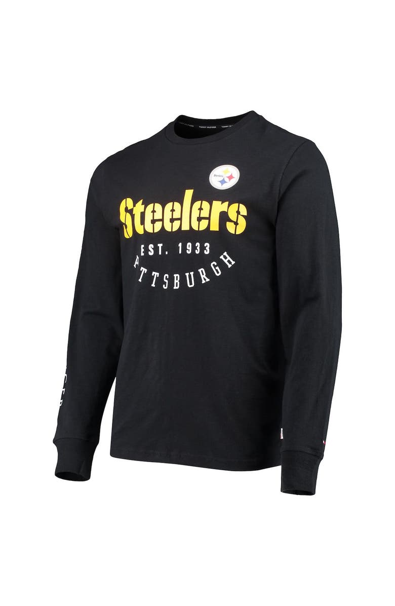 Tommy Hilfiger Men's Tommy Hilfiger Black Pittsburgh Steelers Peter Long Sleeve T-Shirt, Alternate, color, 