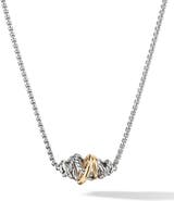 David Yurman Crossover Short Station with 18K Yellow Gold