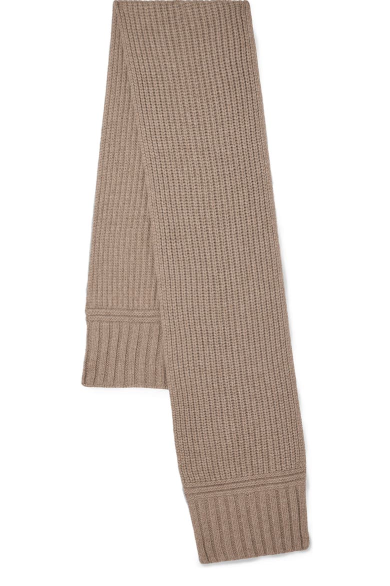 Chunky Ribbed Scarf, Alternate, color, Oat