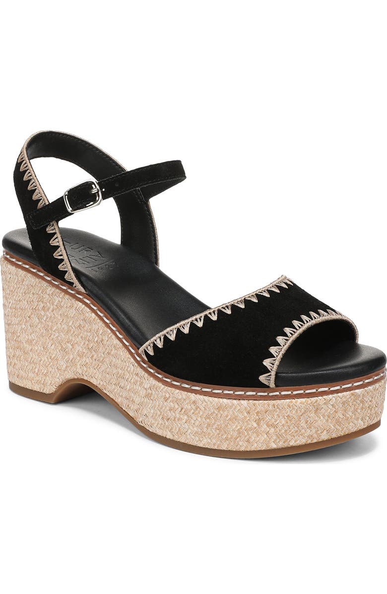 Naturalizer Della Platform Ankle Strap Sandal, Main, color, Black