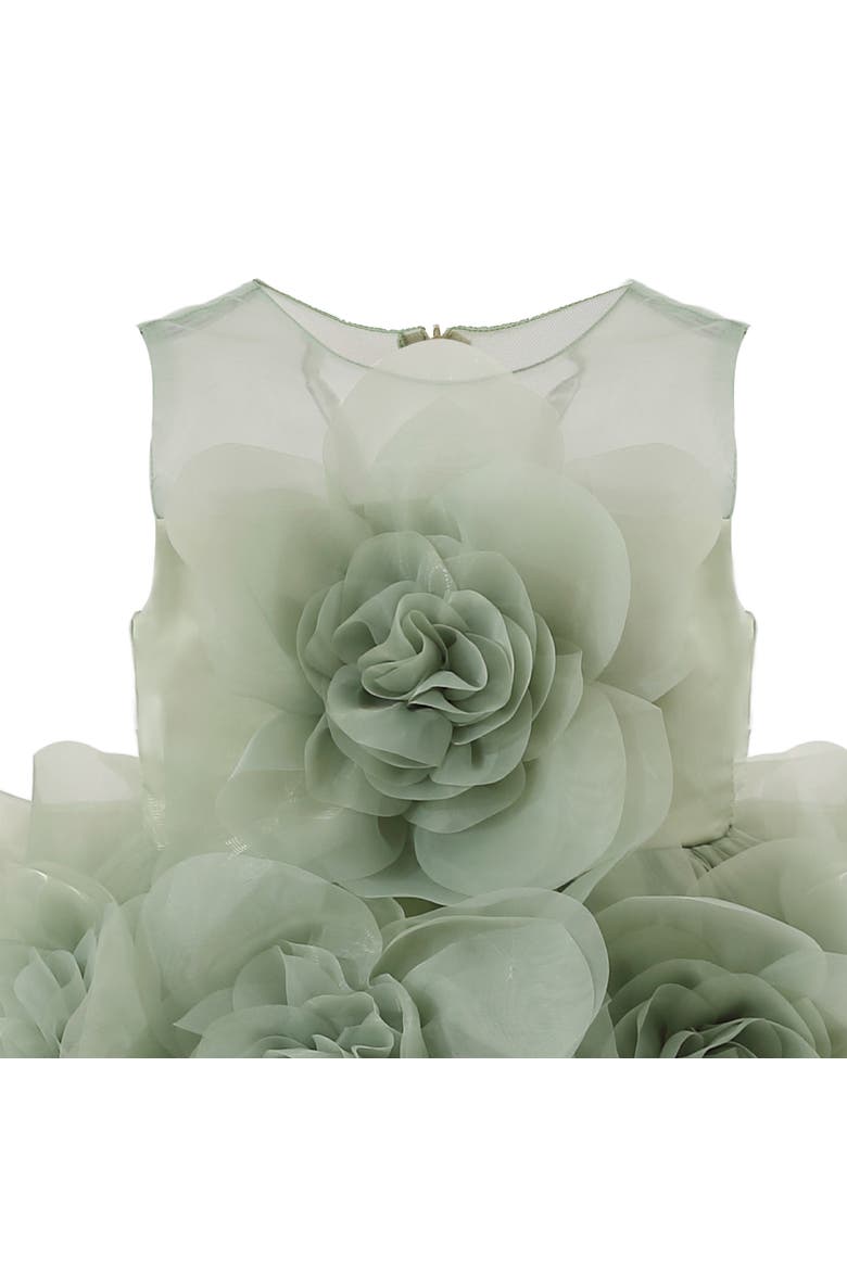 Floral Blooming Flowers Dress, Alternate, color, Green