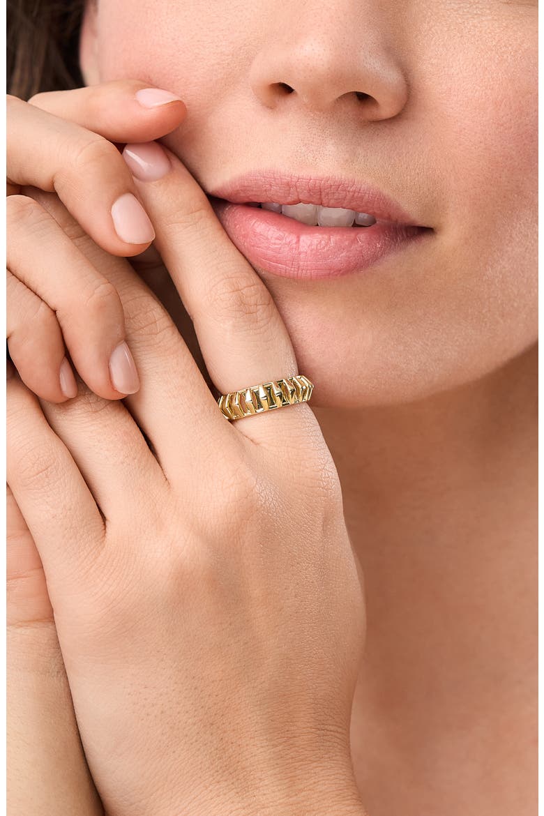 14K Gold Caged Wide Ring, Alternate, color, 14K YELLOW GOLD