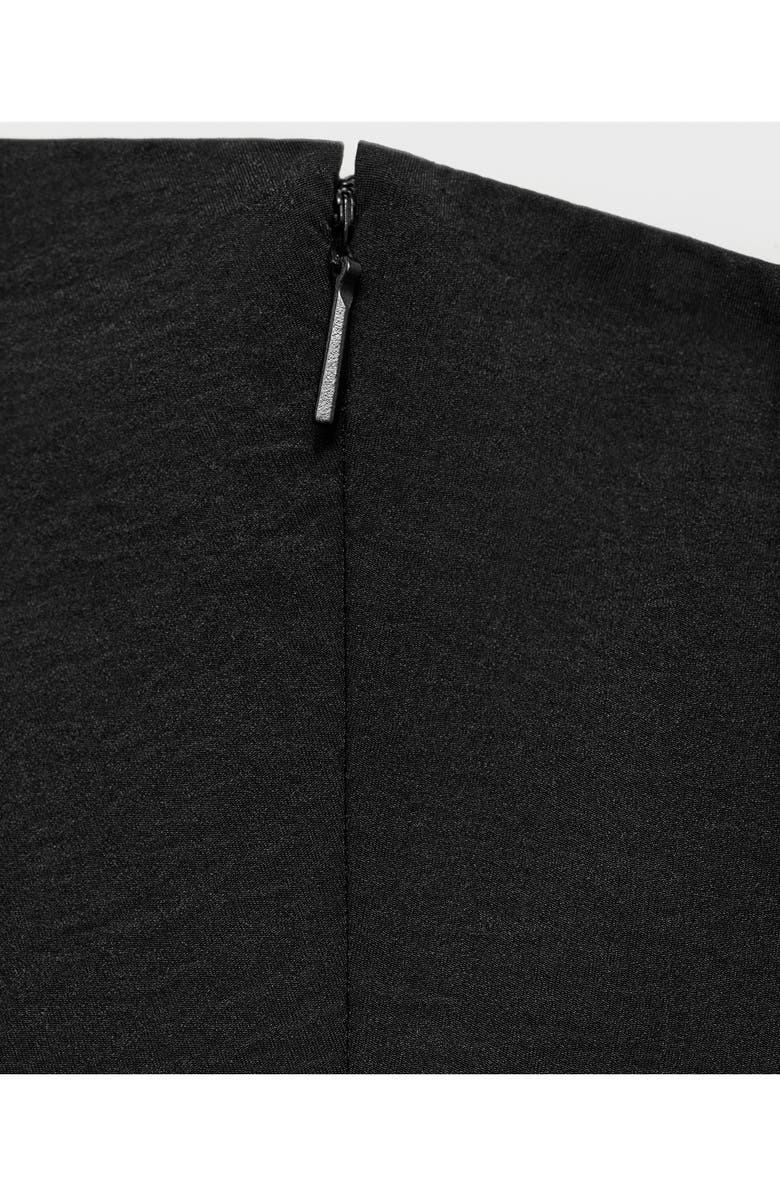 MANGO Strapless A-Line Dress, Alternate, color, Black