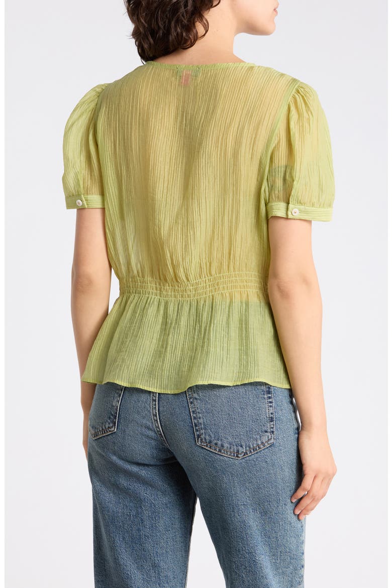 V-Neck Short Sleeve Top, Alternate, color, CACTUS