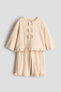 H&M 2-piece knit bow-detail set