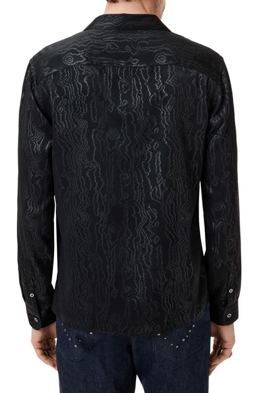 John Varvatos Hickory Button-up Shirt In Black