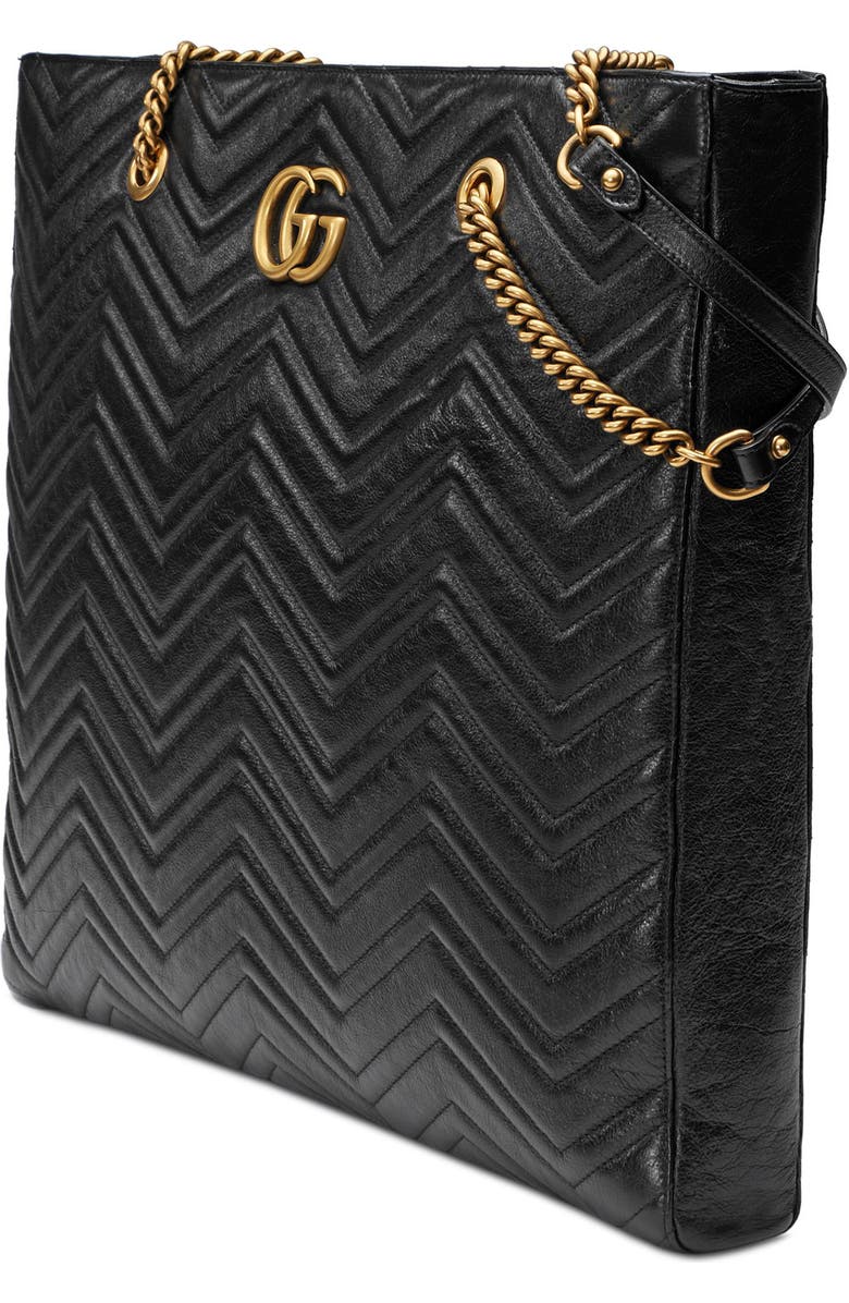 Gucci Matelassé Leather North/South Tote Bag, Alternate, color,