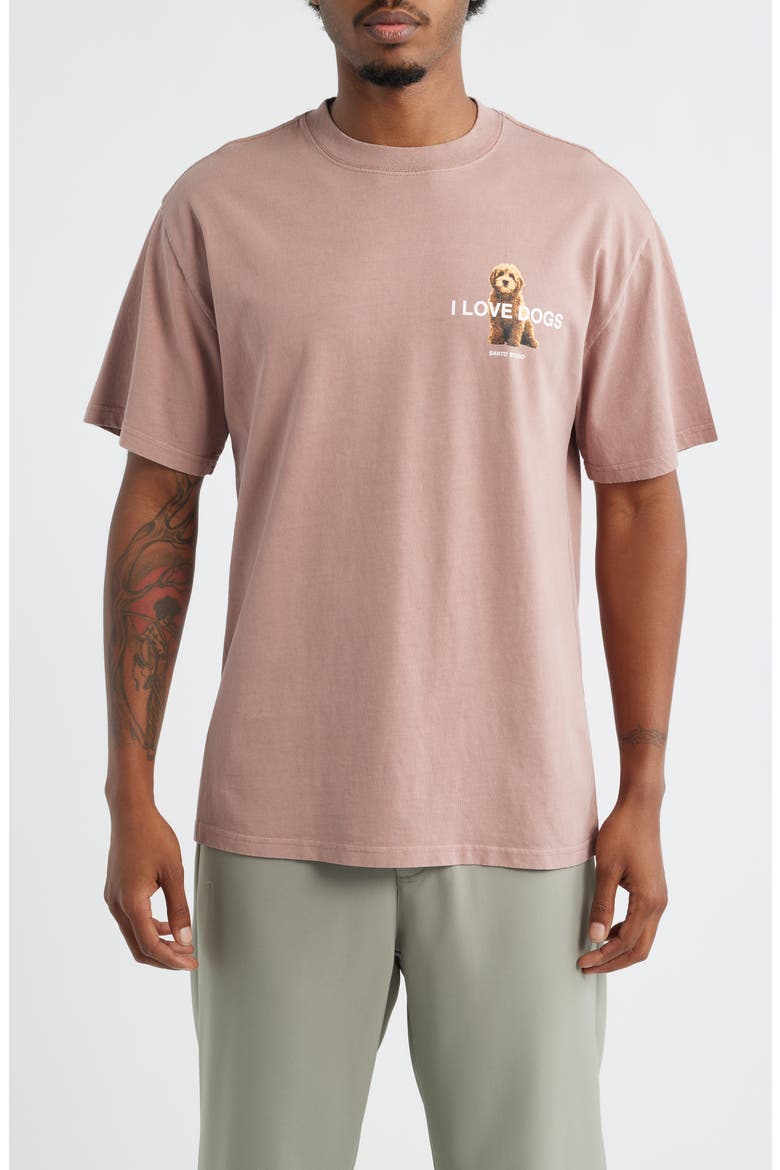 I Love Dogs Graphic T-Shirt, Main, color, BRICK