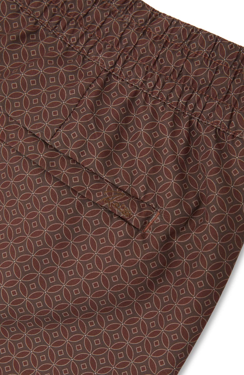 Reiss Oreint Swim Trunks, Alternate, color, Dark Brown