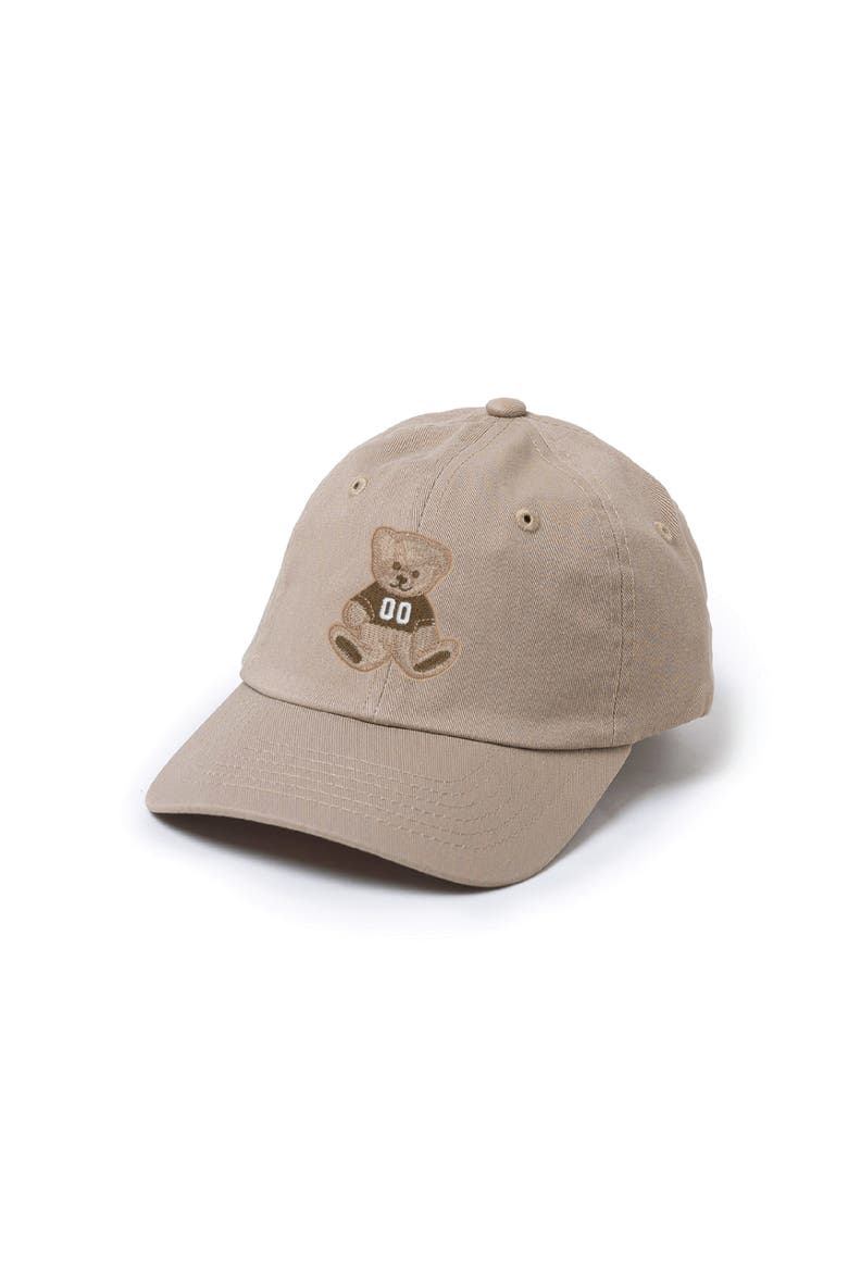 Teddy Bear Patch Baseball Hat, Main, color, Khaki