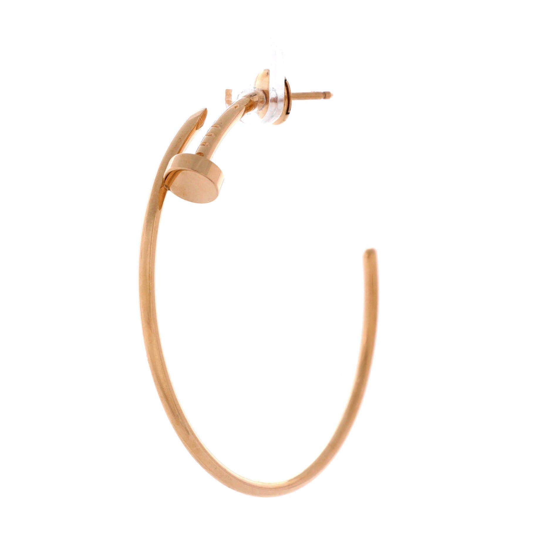 Juste un Clou Hoop Earrings 18K Rose Gold XL, Alternate, color, Metallic Gold