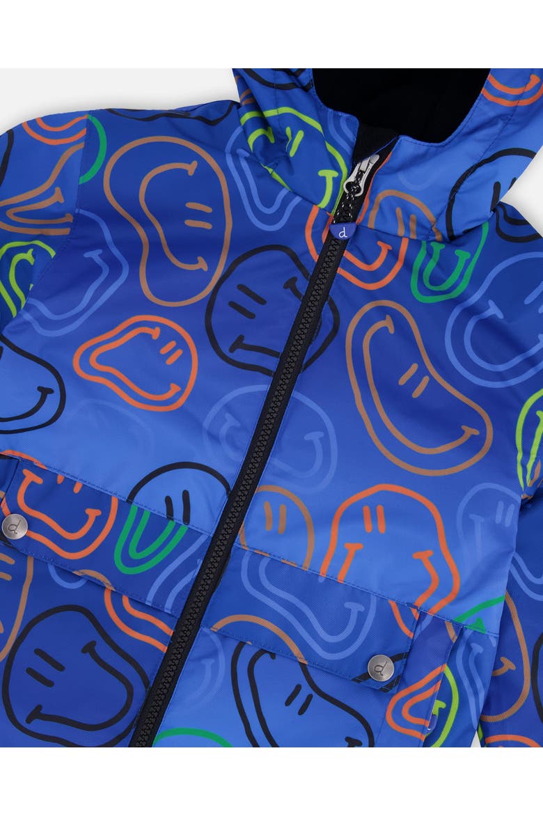 Boy Two-Piece Mid-Season Smileys Outerwear Set, Alternate, color, Blue Printed Smileys