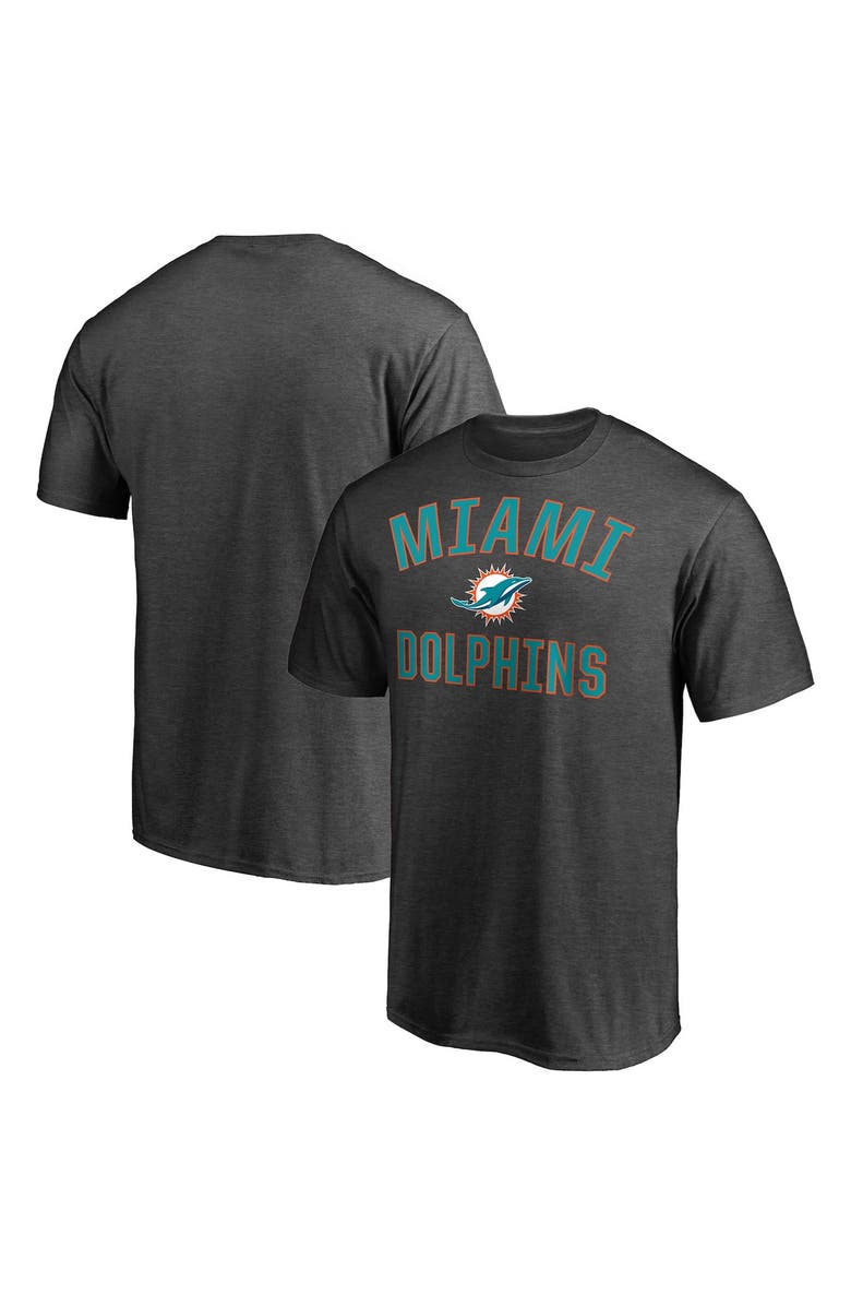 FANATICS Men's Fanatics Branded Heathered Charcoal Miami Dolphins Victory Arch T-Shirt, Alternate, color, 