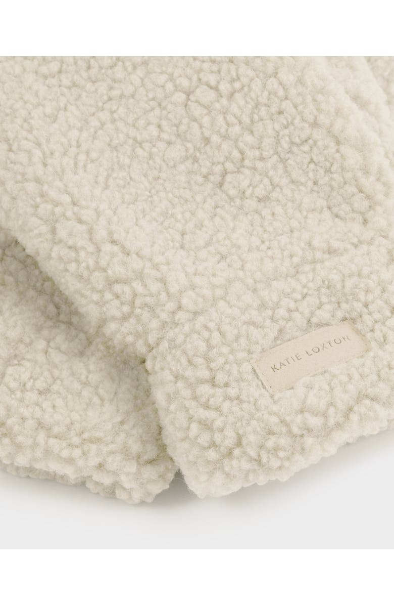 Katie Loxton Teddy Mittens with Cord in Cream, Alternate, color, Cream