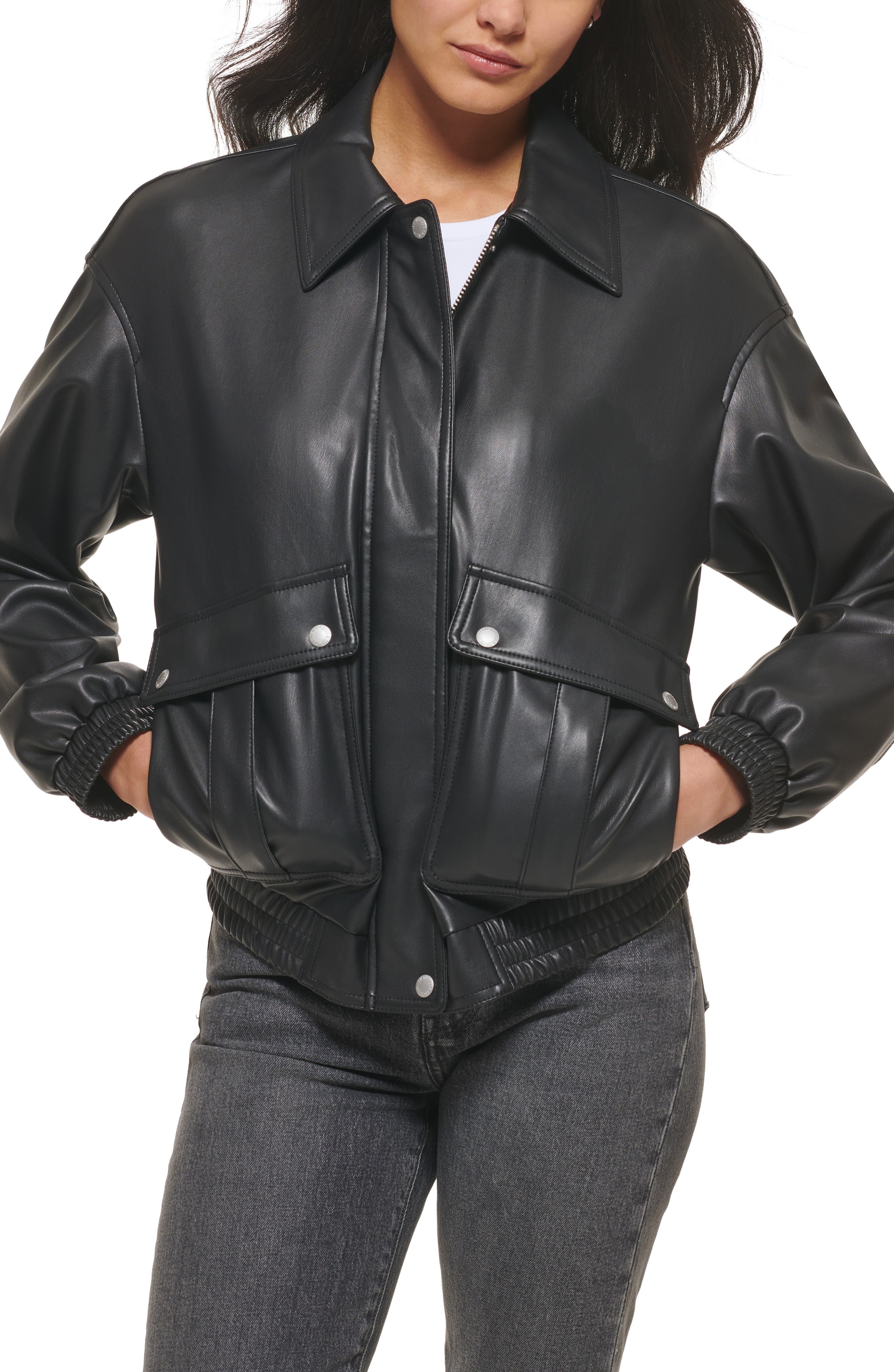 Levi's Faux Leather Dad Jacket (Women) | Nordstromrack