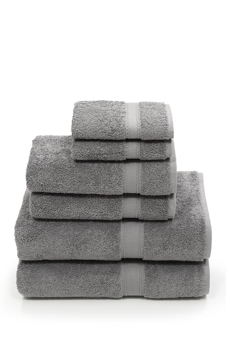 Linum Home Textiles Sinemis Terry 6-Piece Towel Set - Dark Grey, Main, color,