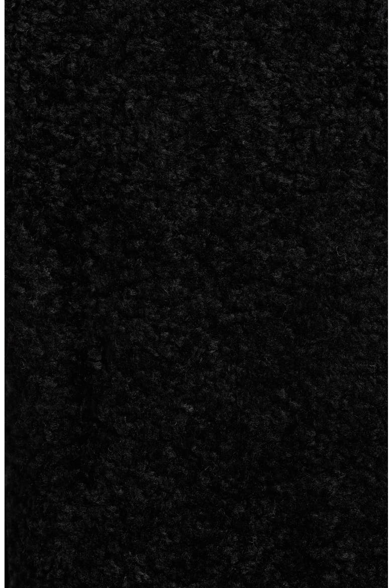 Long Teddy Coat, Alternate, color, BLACK
