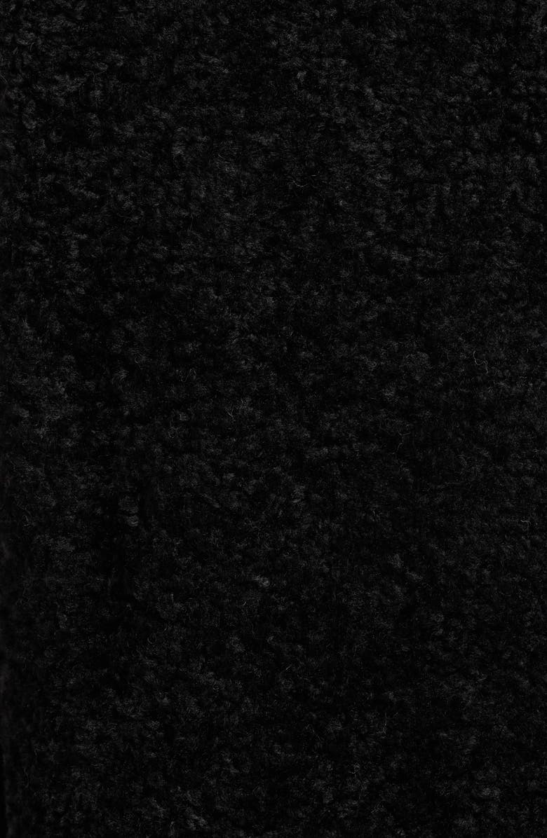 BCBG Long Teddy Coat, Alternate, color, Black