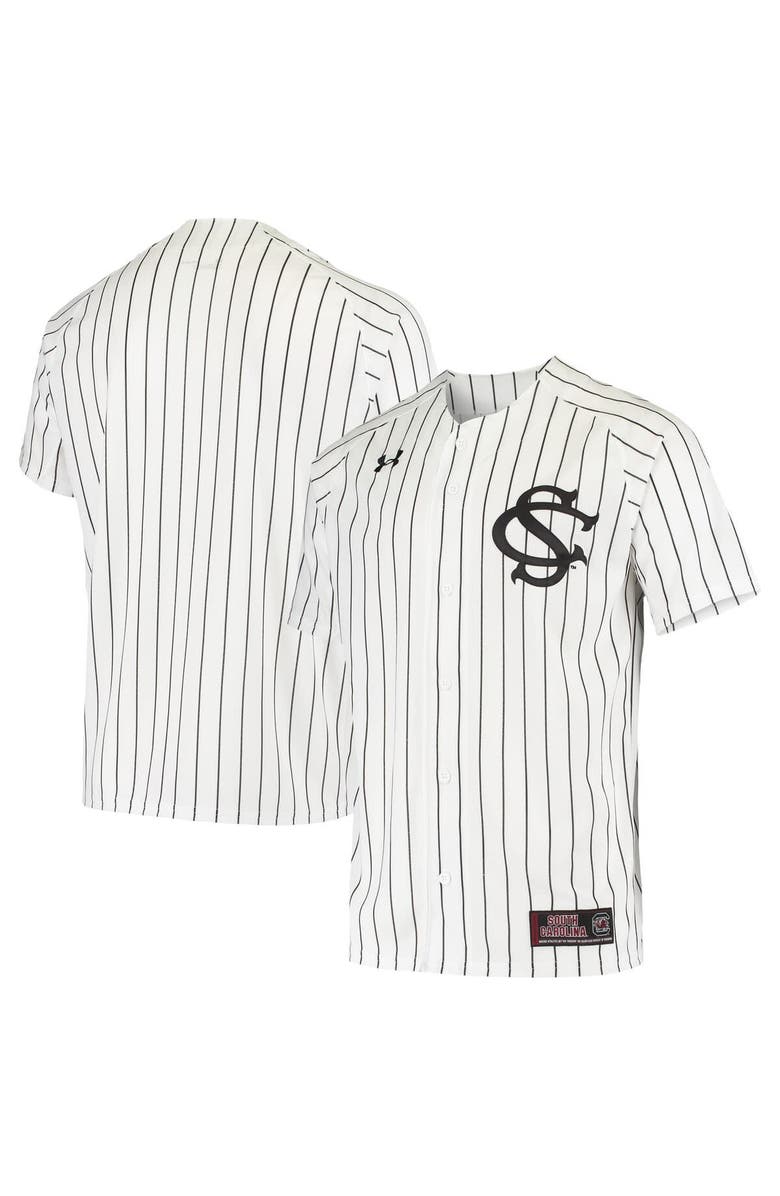 Under Armour Men's Under Armour White South Carolina Gamecocks Replica Performance Baseball Jersey, Main, color, White