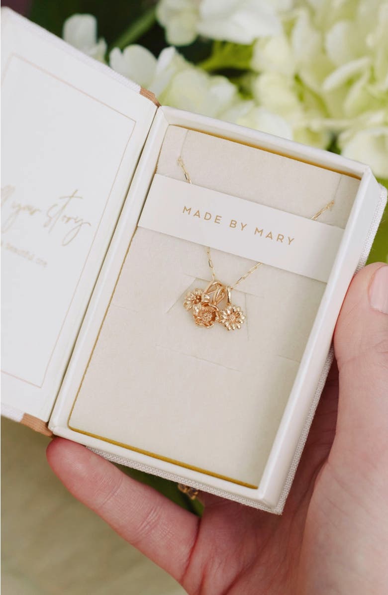 MADE BY MARY July Birth Flower Charm, Alternate, color, 