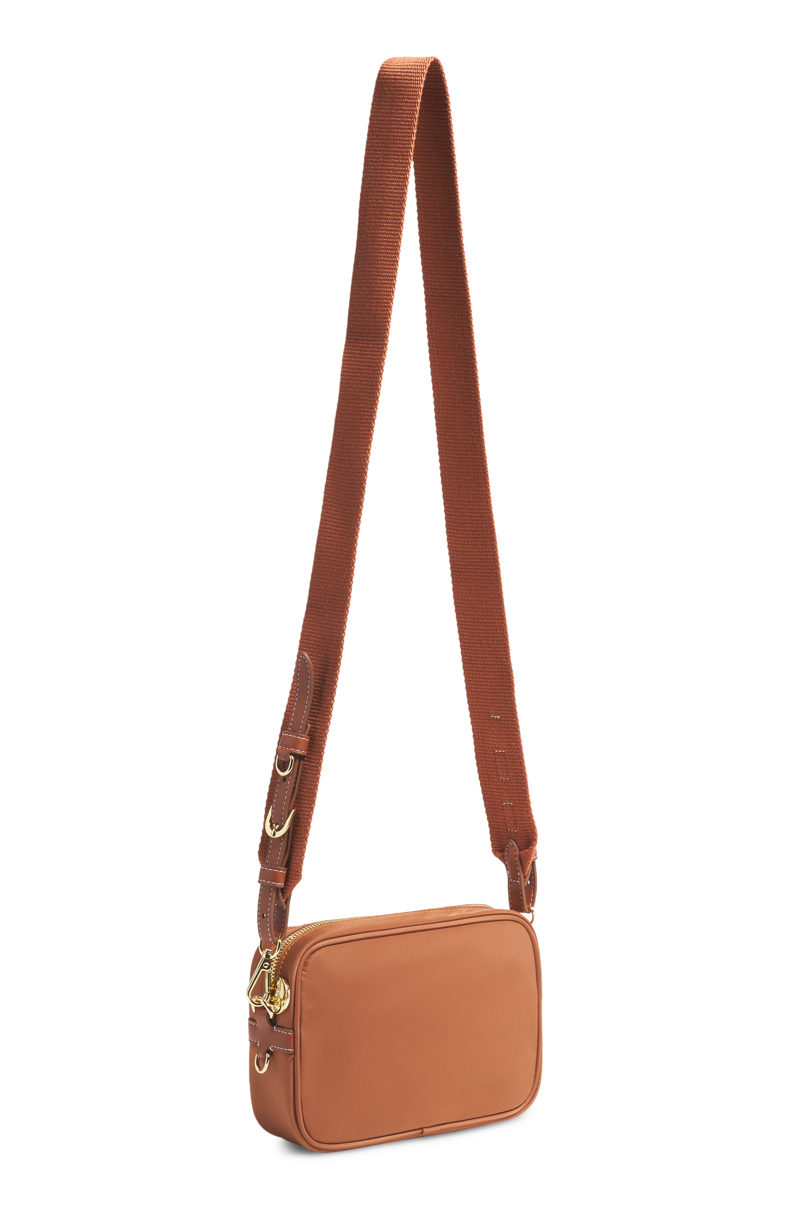 Stoney Clover Lane Compact Nylon Camera Crossbody Bag, Alternate, color, Saddle