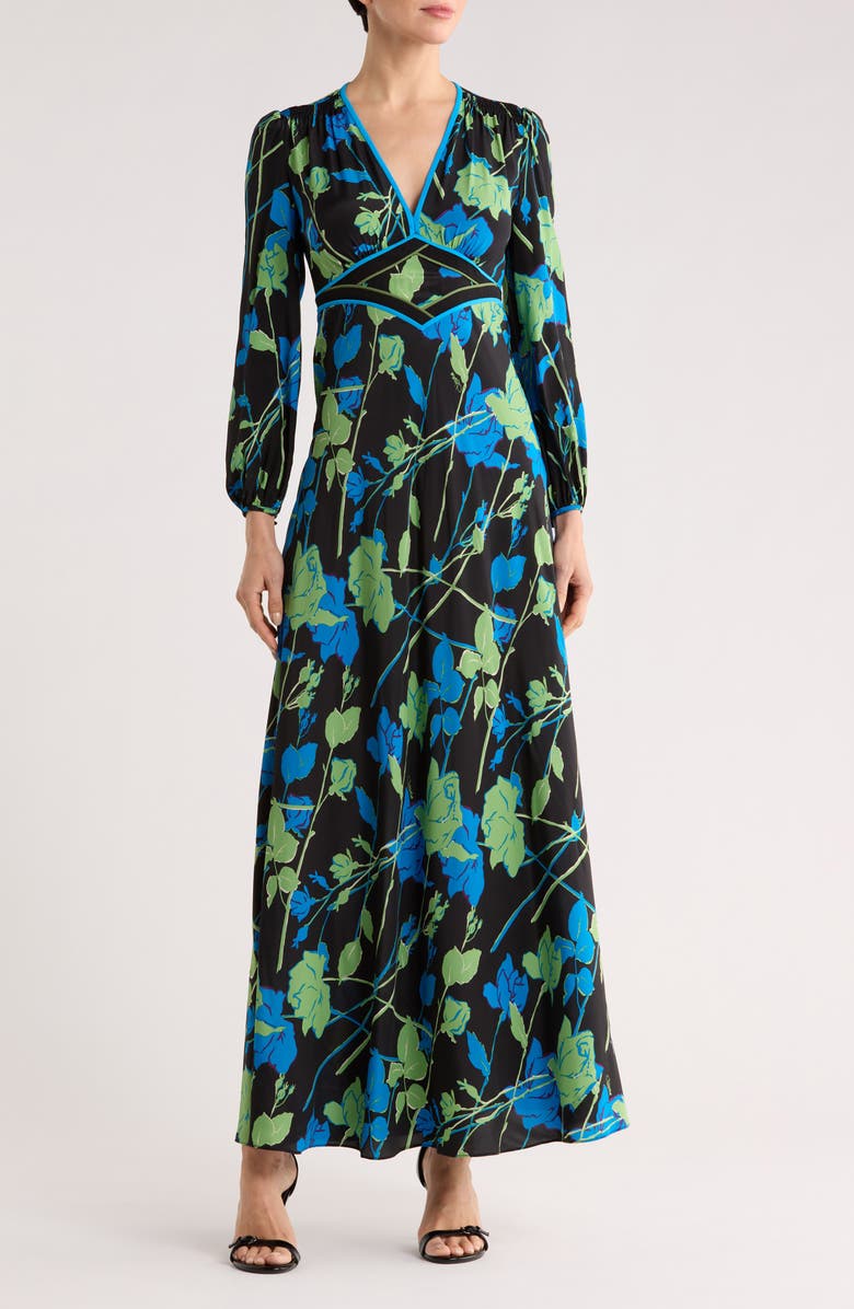 DVF Seline Floral Long Sleeve Maxi Dress, Main, color, Final Act Floral Multi